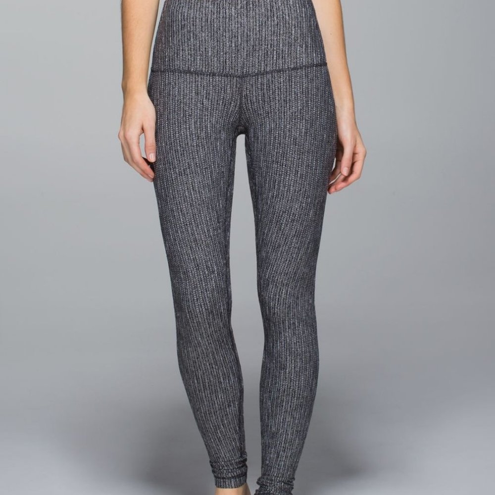 Lululemon Wunder Under Pant (Roll Down) Coco Pique